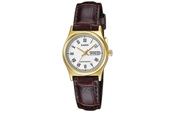 Casio Женские часы Standard Series 25 мм белого цвета ltp-v006gl-7budf
