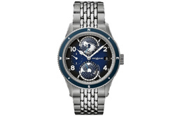 Montblanc Автоматические механические мужские часы с синим циферблатом, титановым корпусом и титановым ремешком 125567