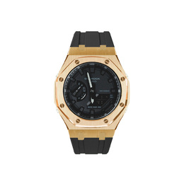 Casio Часы унисекс с двумя жидкокристаллическими/аналоговыми дисплеями, 48,5 мм, черные ga-2100-1a1改装-影金