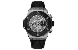 Hublot Мужские часы BIG BANG с автоматическим механизмом, 42 мм, серый циферблат, титановый корпус, резиновый ремешок 441.nm.1171.rx