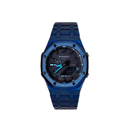 Casio Часы унисекс с двумя жидкокристаллическими/аналоговыми дисплеями, 48,5 мм, черные ga-2100-1a2pr改装-深渊探索者
