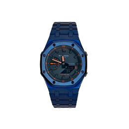 Casio Часы унисекс с двумя жидкокристаллическими/аналоговыми дисплеями, 48,5 мм, черные ga-2100-1a4pr改装-海潮日落