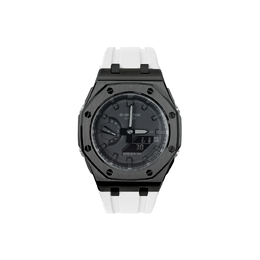 Casio Унисекс-часы с двумя жидкокристаллическими/аналоговыми дисплеями, черные ga-2100-1a1-改装-离岸黑壳系列
