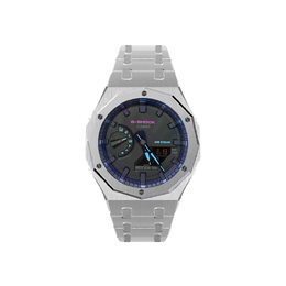 Casio Унисекс-часы с двумя жидкокристаллическими/аналоговыми дисплеями, черные ga-2100vb-1apr改装-流夜