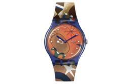 Swatch Часы унисекс 41 мм оранжевого цвета so29z136