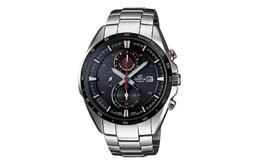 Casio Часы Edifice Metal Collection с кварцевым механизмом, ремешком из нержавеющей стали, мужскими, с черным циферблатом efr-530sbbj-1adf