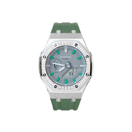 Серые часы унисекс 48,5 мм Casio ga-2110et-8a改装-林野之城