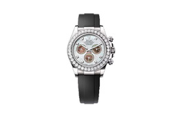 Rolex Автоматические механические мужские часы с циферблатом 40 мм, корпус из 18-каратного белого золота, резиновый ремешок m126589rbr-0001