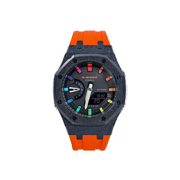 Casio Часы унисекс с двумя жидкокристаллическими/аналоговыми дисплеями, 48,5 мм, черные ga-2100su-1a改装-橘彩生机