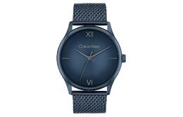 Calvin Klein CK/ Наручные часы с кварцевым механизмом, стальным ремешком, 43 мм, синий циферблат, мужские часы 25200451