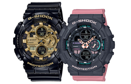Casio Часы G-SHOCK Collection с кварцевым механизмом, ремешком из смолы, унисекс, черный циферблат ga-140gb-1a1pr+gma-s140-4apr