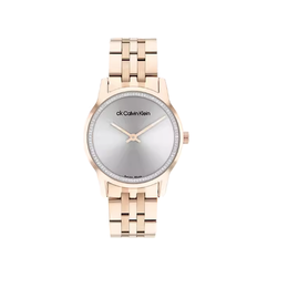 Наручные часы Calvin Klein TIMELESS с кварцевым механизмом, стальным ремешком, 32 мм, серый циферблат, женские часы 25000018
