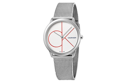Часы Calvin Klein унисекс с кварцевым механизмом, 35 мм, белый циферблат, корпус из нержавеющей стали, ремешок из нержавеющей стали k3m52152