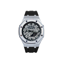 Casio Часы унисекс с двумя жидкокристаллическими/аналоговыми дисплеями, 48,5 мм, черные ga-2100-1a1改装-painter