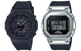 Casio Часы унисекс парные Table Series Black Watch ga-2100-1a1+gm-s5600-1er