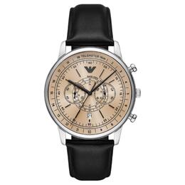 Emporio Armani Часы-хронограф Telemeter с черным кожаным корпусом ar11634-clg
