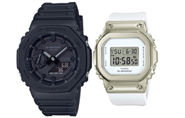Casio Часы унисекс парные Table Series Black Watch ga-2100-1a1+gm-s5600g-7er