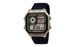 Casio Часы унисекс YOUTH Black Watch ae-1200whd-1a改装-银方块护腕蓝