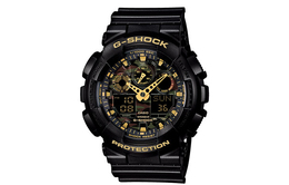 Casio Мужские часы с двойным жидкокристаллическим/аналоговым дисплеем, черные, ga-100cf-1a9pr