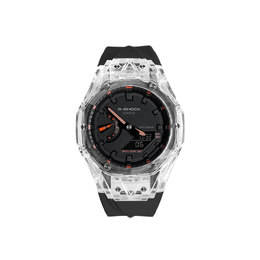 Casio Унисекс-часы с двумя жидкокристаллическими/аналоговыми дисплеями, черные ga-2100-1a4pr改装-宇舶熔岩橙