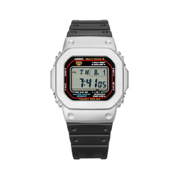 Casio Черные часы унисекс gw-m5610-1改装-银壳
