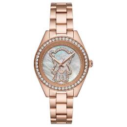 Emporio Armani Часы с тремя стрелками из нержавеющей стали цвета розового золота ar11613