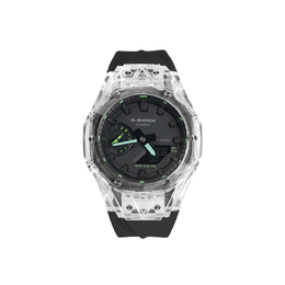 Casio Унисекс-часы с двумя жидкокристаллическими/аналоговыми дисплеями, черные ga-2100-1a3pr改装-宇舶装甲绿