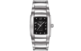 Tissot Женские часы с кварцевым механизмом, 25,4*31,2 мм, черный циферблат, корпус из нержавеющей стали, ремешок из нержавеющей стали t073.310.11.057.00
