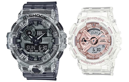 Casio Часы унисекс парные Table Series Black Watch ga-700sk-1adr+gma-s110sr-7a