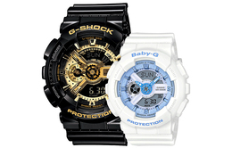 Casio Часы унисекс парные Table Series Black Watch ba-110be-7apr+ga-110gb-1apr