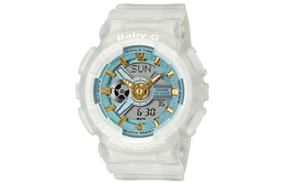 Casio Женские часы BABY-G синего цвета ba-110sc-7a