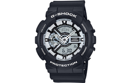 Мужские серые часы ga-110bw-1a Casio