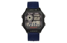 Casio Часы унисекс YOUTH Black Watch ae-1200wh-1a改装-黑方块尼龙蓝