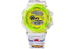 Casio Мужские часы с двойным дисплеем, жидкокристаллическим/аналоговым циферблатом, желтого цвета ga-400sk-1a9prpj