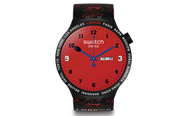 Swatch Часы Bape 47 мм унисекс красные bape-swatch-006