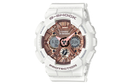 Casio Женские часы G SHOCK Unicorn с кварцевым механизмом, ремешком из смолы и розовым циферблатом gma-s120mf-7a2pr