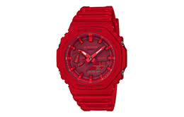 Casio Мужские часы с двойным жидкокристаллическим/аналоговым дисплеем, красные, ga-2100-4apr