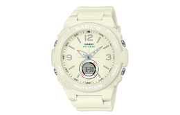 Casio Женские часы с кварцевым механизмом из коллекции BABY-G и белым циферблатом bga-260-7apr