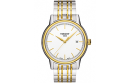 Tissot Мужские кварцевые часы серии Carson Elite, 40*39,2 мм, белый циферблат, корпус из нержавеющей стали, ремешок из нержавеющей стали t085.410.22.011.00