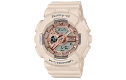 Casio BABY G Коллекция BABY G Кварцевый механизм Женские часы с ремешком из смолы Серый циферблат ba-110cp-4apr