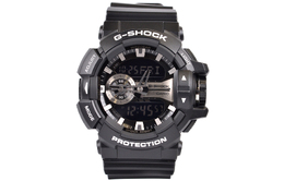 Casio Мужские часы ga-400gb-1a с двойным жидкокристаллическим/аналоговым дисплеем, черные
