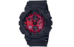 Casio Мужские часы с жидкокристаллическим/аналоговым дисплеем, красные ga-140ar-1apr-person