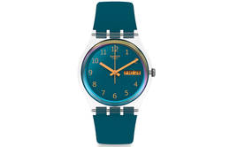 Swatch Часы унисекс 34 мм синие ge721