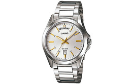 Casio Мужские стандартные белые часы mtp-1370d-7a2