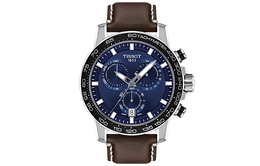 Tissot Мужские часы Speedy Series с кварцевым механизмом, синим циферблатом и кожаным ремешком t125.617.16.041.00蓝盘