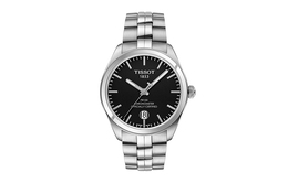 Tissot Коллекция PR100, кварцевый механизм, мужские часы, 39 мм, черный циферблат, корпус из нержавеющей стали, ремешок из нержавеющей стали t101.451.11.051.00