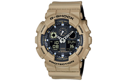 Casio Мужские часы ga-100l-8a с двойным жидкокристаллическим/аналоговым дисплеем, черные