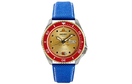 Seiko Коллекция Механические часы Кожаные ремешки для часов Мужские часы Красный циферблат srpf60k1