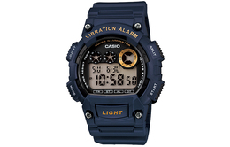 Casio Часы YOUTH Digital Series с кварцевым механизмом, ремешком из смолы, мужские часы с черным циферблатом w-735h-2a