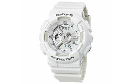 Casio Женские часы BABY-G белого цвета ba-110-7a3dr